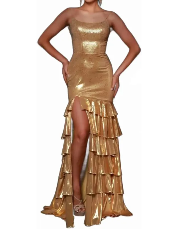 Metallic Prom Dress
