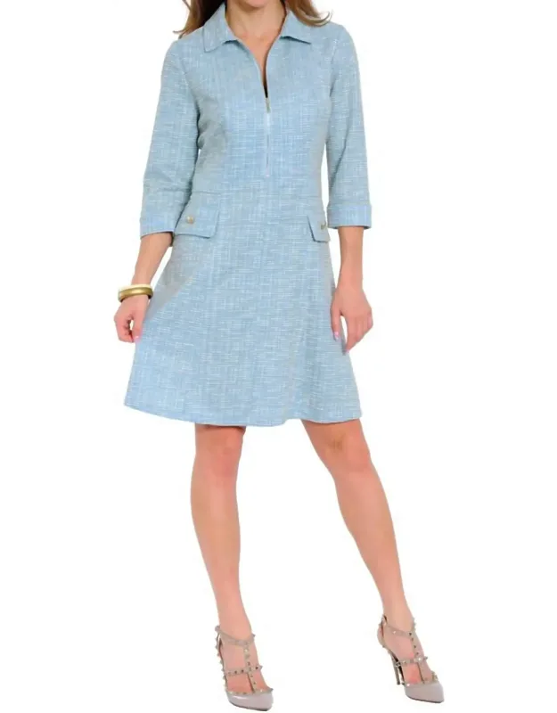 Half Zip Mini Dress