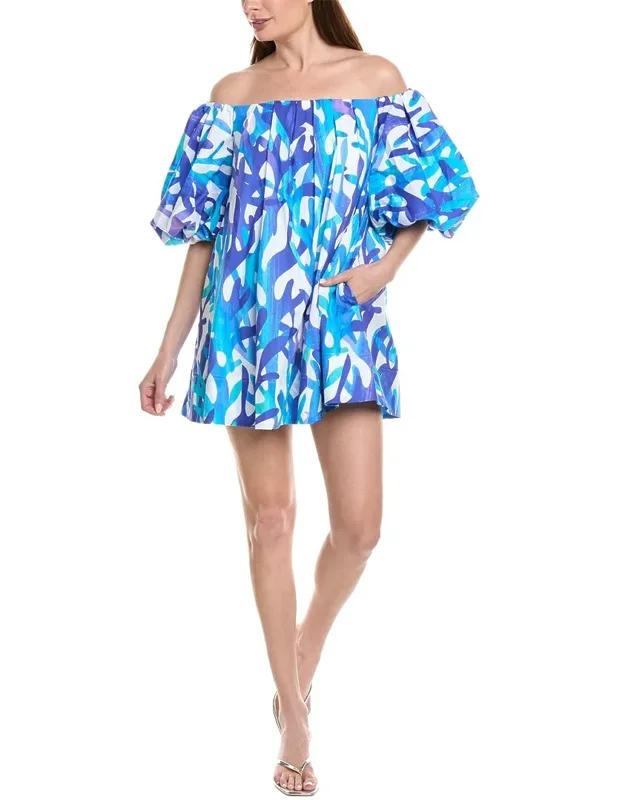 Under The Sea Cotton Voile Mini Dress