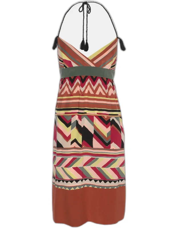 Multicolor Printed Silk Mini Dress