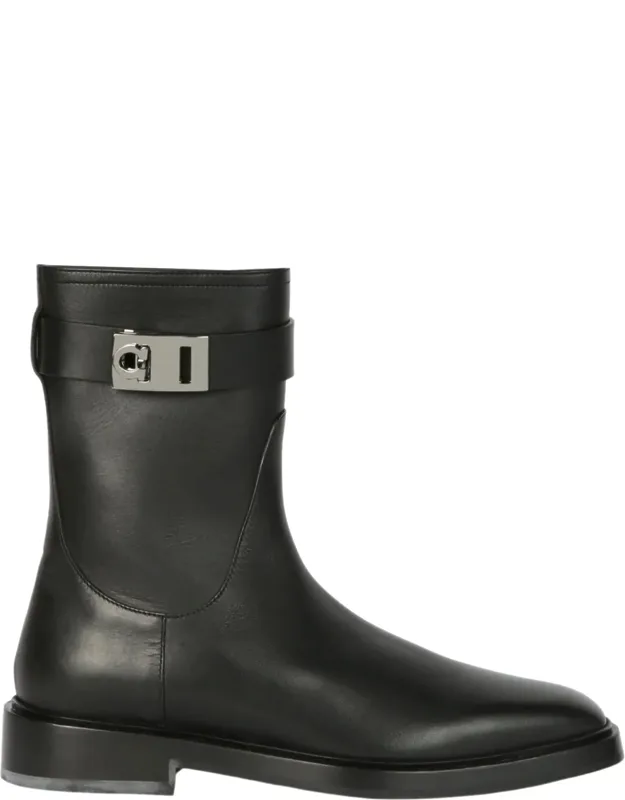 Hug Buckle Ankle Boots
