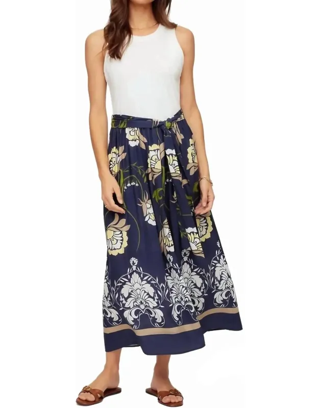 Seline Contrast Midi Dress