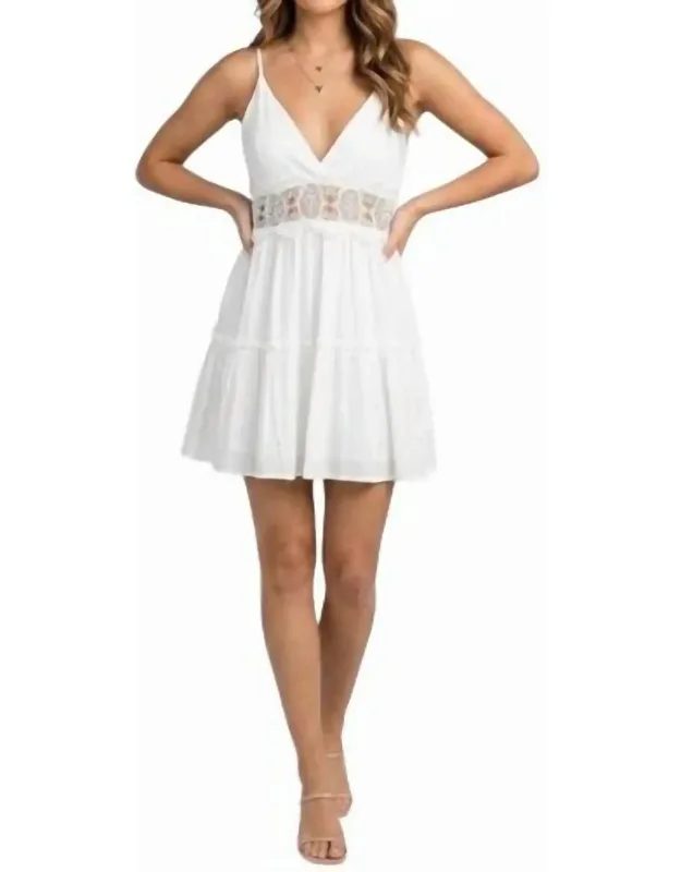 Eyelet Mini Dress