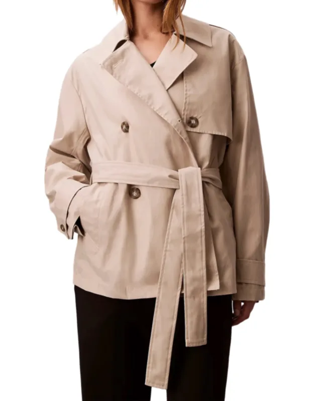 Mid-length Double-breasted Trench Coat