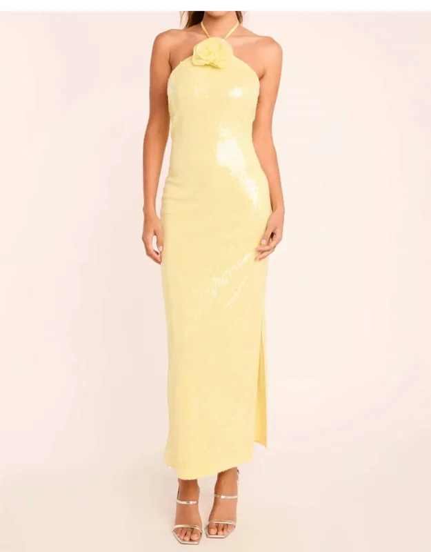 Sequin Halter Maxi Dress