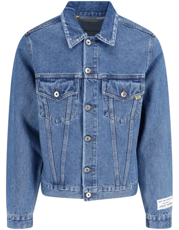 Worn-wash Logo Denim Jacket