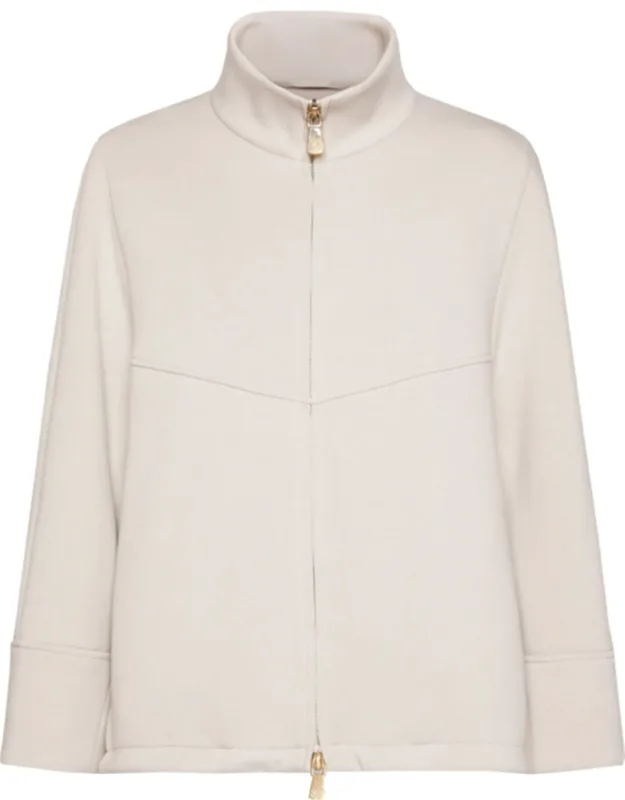 Boxy High Collar Zip Jacket