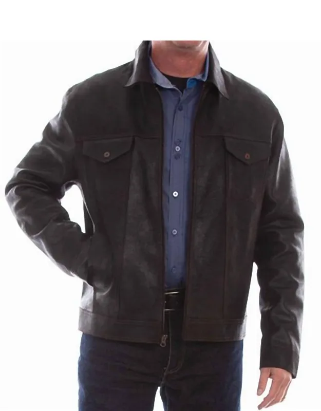 Leather Full Zip Jacket