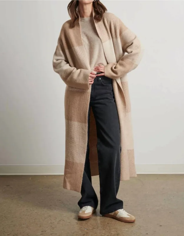 The Harlowe Sweater Coat In Autumn Plaid