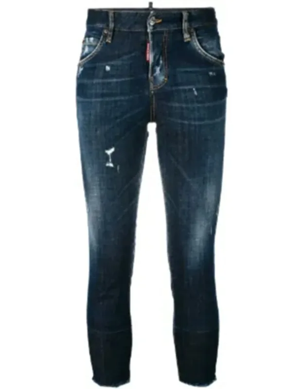 Slim Fit Distressed Jeans