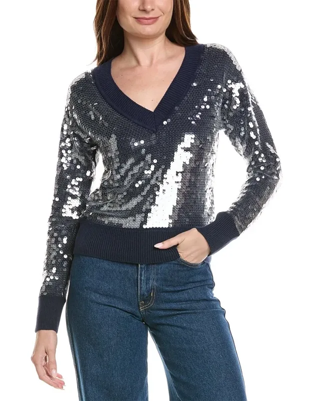 Ilaria Sequin V-neck Sweater