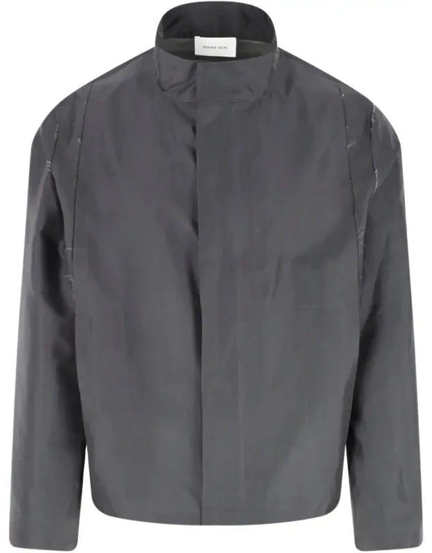 Field Silk-blend High Collar Jacket