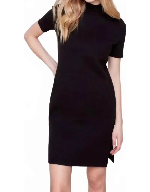 Mock Neck Sweater Dress