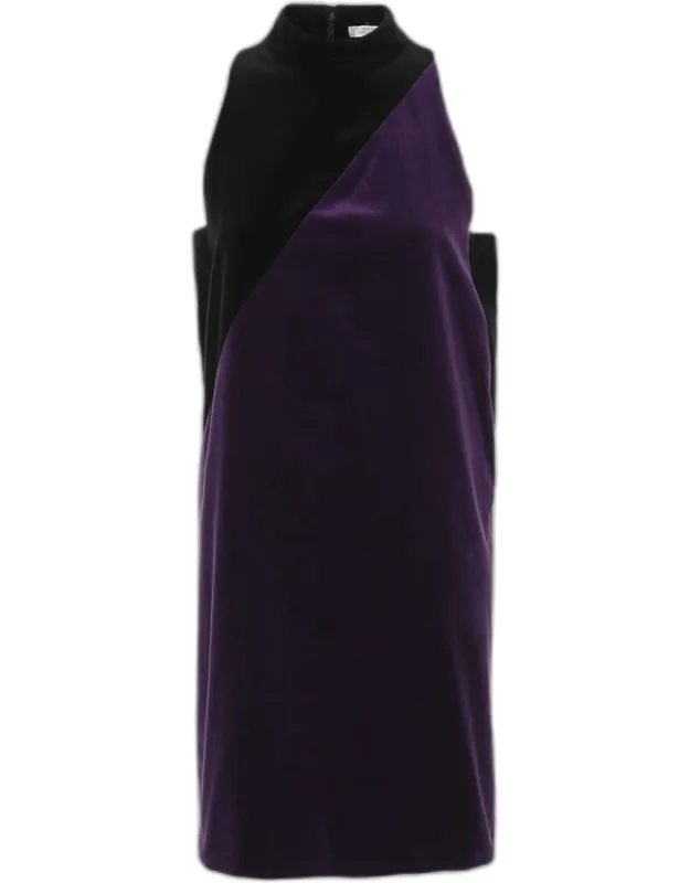 Velvet Halter Neck Midi Dress