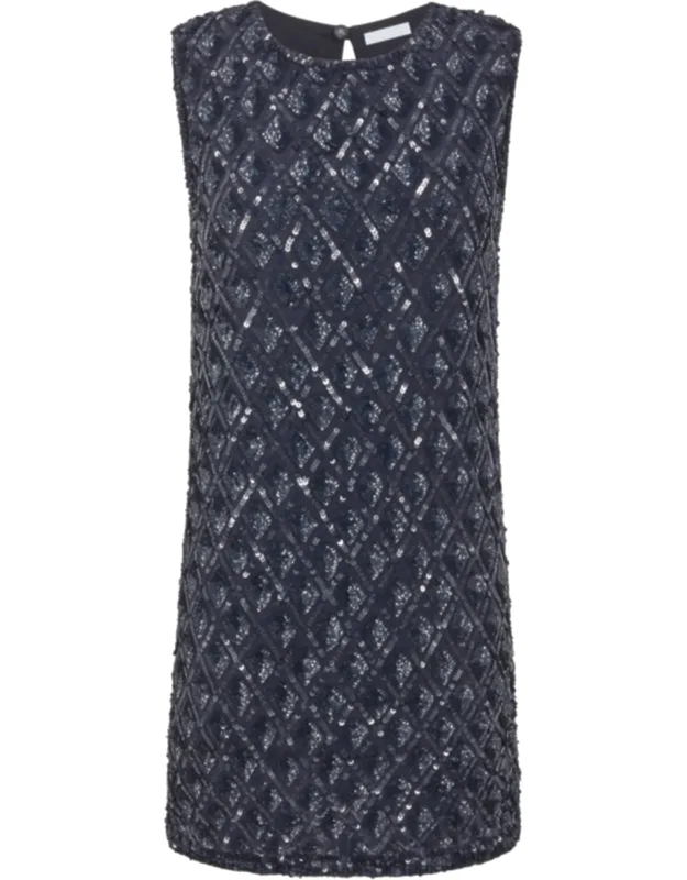 Intricate Embroidery Round Neck Mini Dress