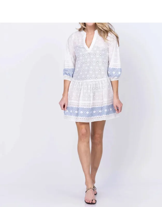 Umbrella Eyelet Mini Dress