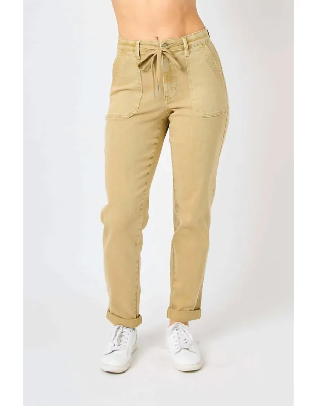 High Waist Cuffed Joggers