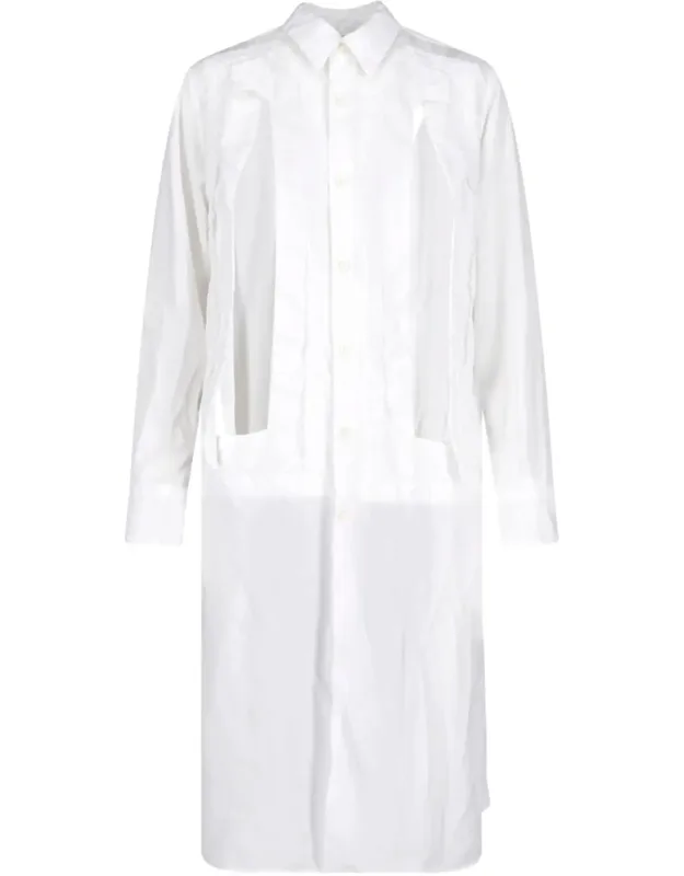 Pleated Detail Shirt-style Dress