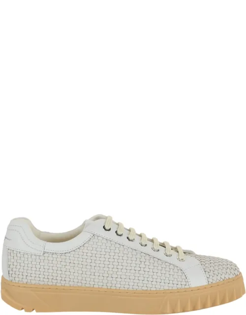 Woven Leather Sneakers