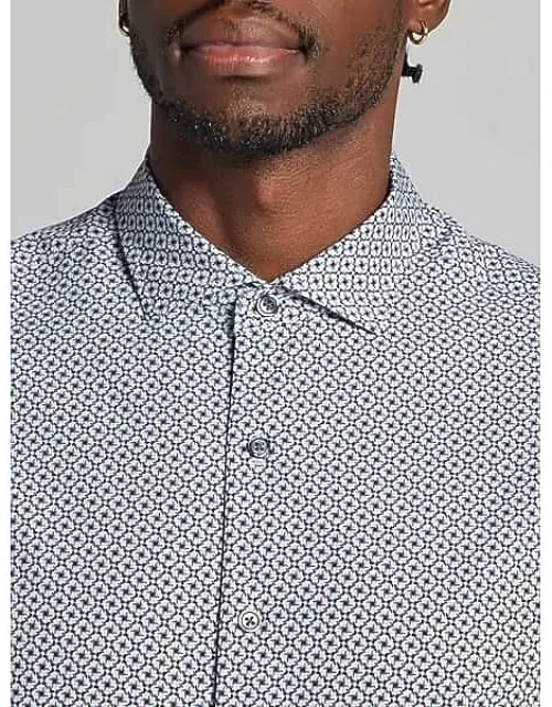 Modern Fit Mini Geo Woven 4-way Stretch Button Up Shirt
