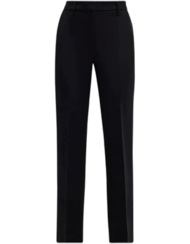 Mid-rise Straight-leg Crepe Pants
