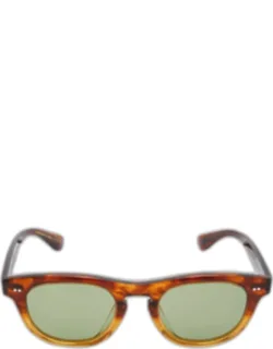 Rorke Round Acetate & Crystal Sunglasses