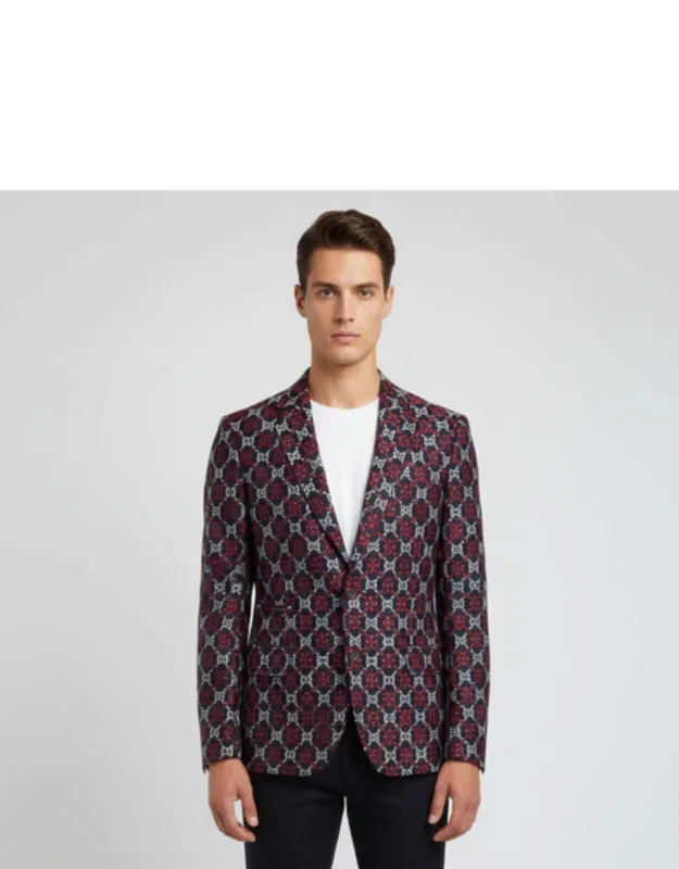 Diamond Jacquard Blazer
