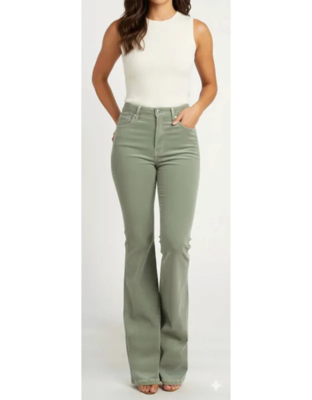 Velour Flare Stack Pants