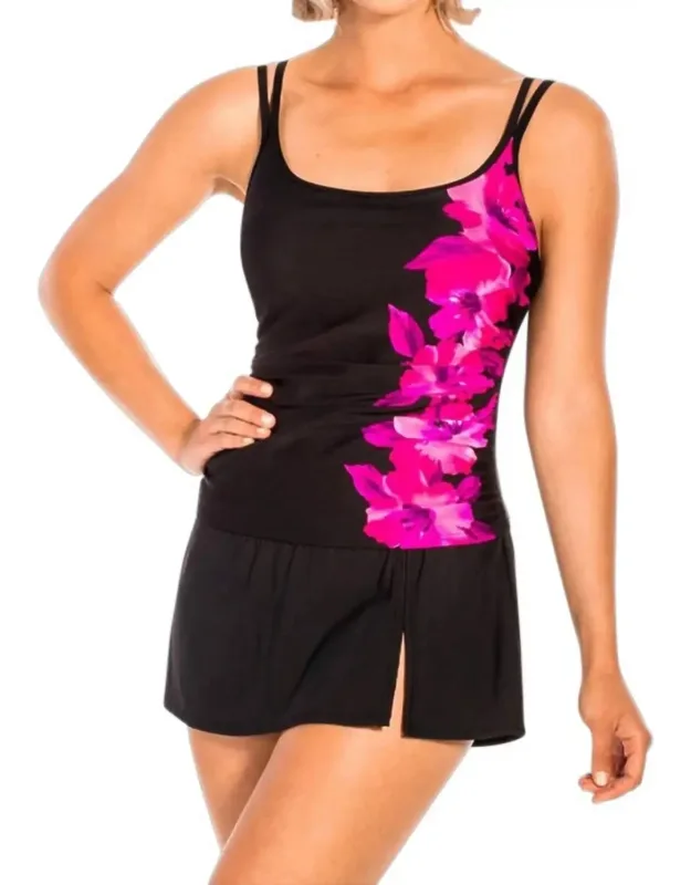Scoopneck Shirred Bodice Swimdress