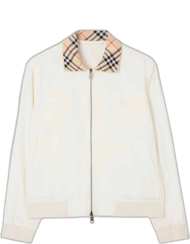 Hayfield Cotton Check-collar Bomber Jacket