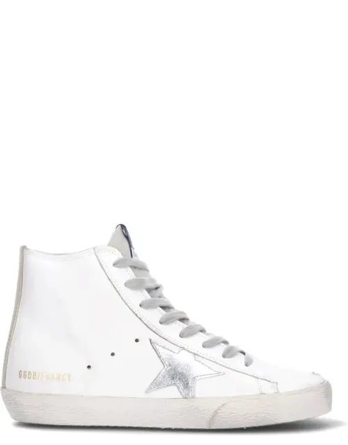Francy Distressed Calf Leather Sneakers