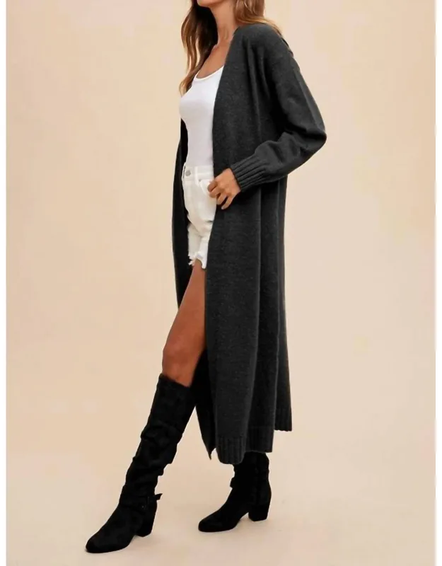 Wool Blend Maxi Cardigan