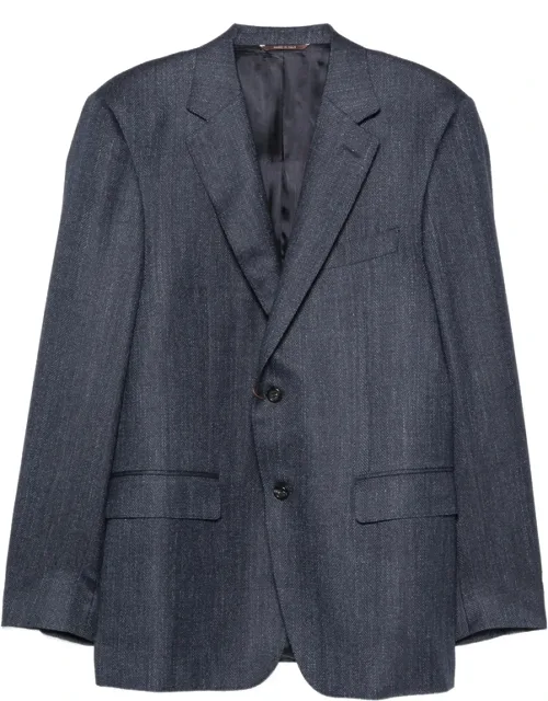 Herringbone-pattern Notch-lapels Jacket