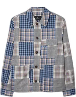 Patchwork Check Chore Jacket