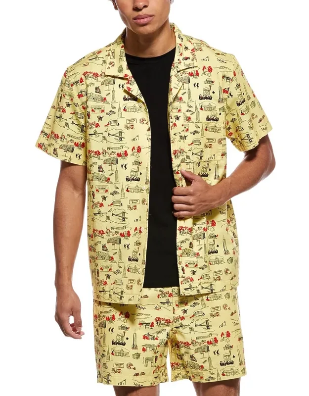 Linen-blend Camp Shirt