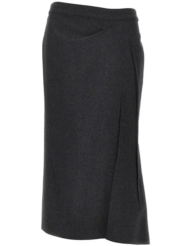 Pressed Flannel Midi Skirt