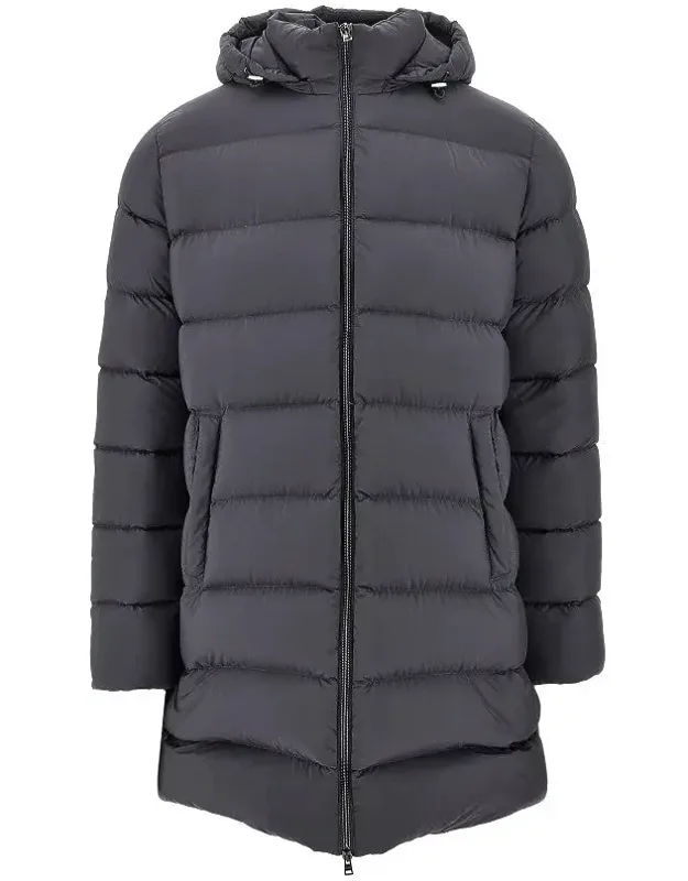 Nylon Microfiber Goose Down Parka Coat