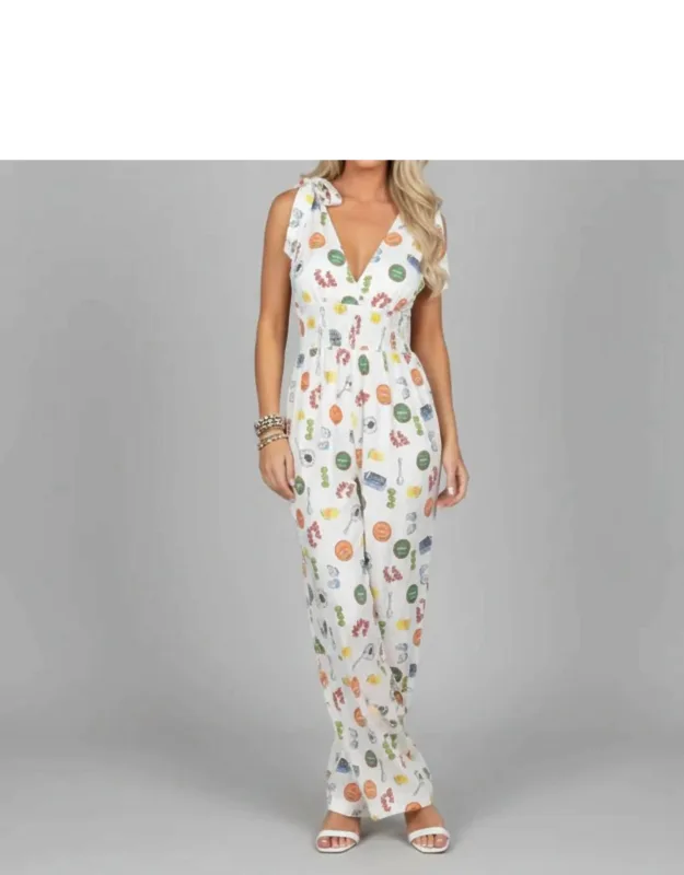 V-neck Wide Leg Jumpsuit