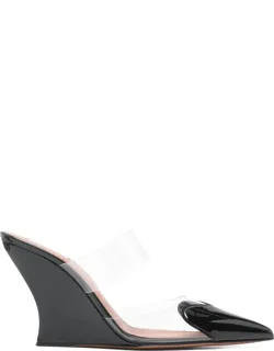 Pointed-toe Wedge Mules