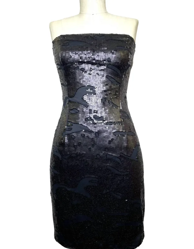 Sequin Strapless Mini Dress