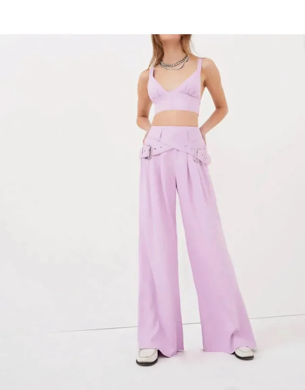 Wide Leg Pants With Belt