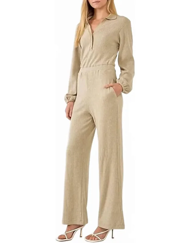 Rib Wide Leg Jumpsuit