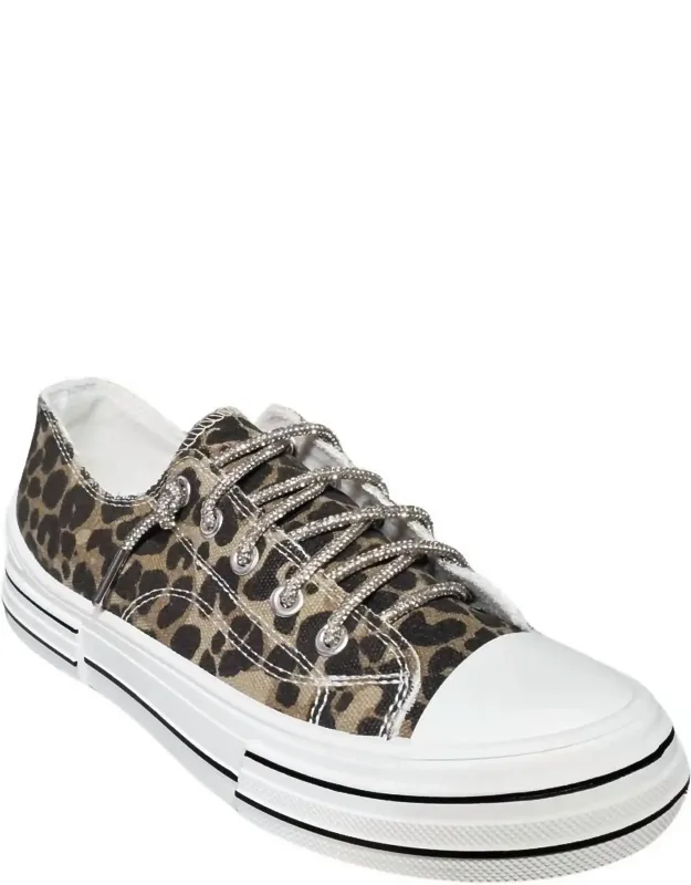 Aman Prints Lace Up Canvas Sneakers