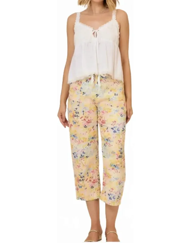Sunny Meadow Barrel Crop Pants
