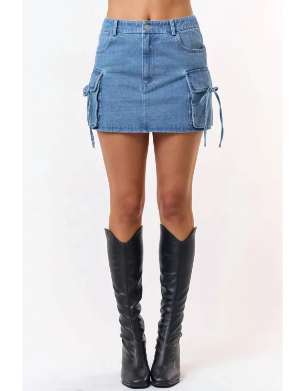 Bow Tie Cargo Mini Skirt