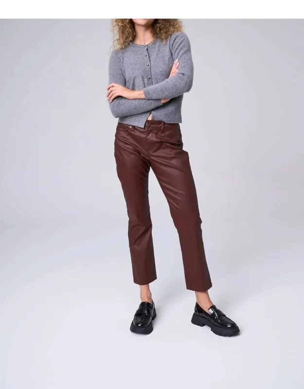 Slim Straight Coated Jeans