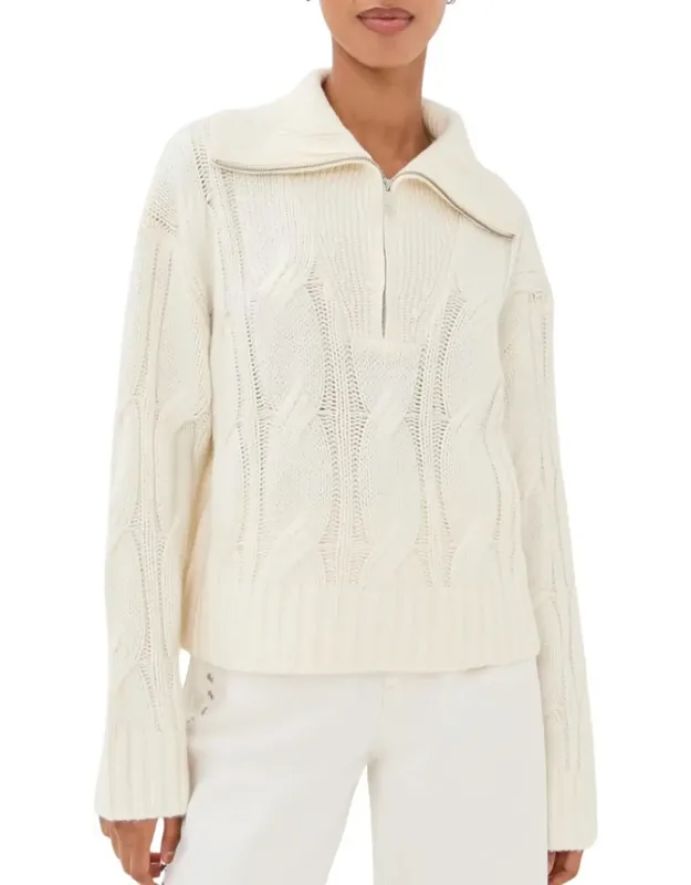 Esme Half Zip Cable Sweater