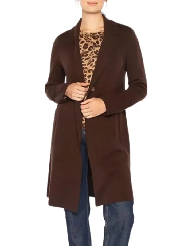 Long Notch Collar Cardigan