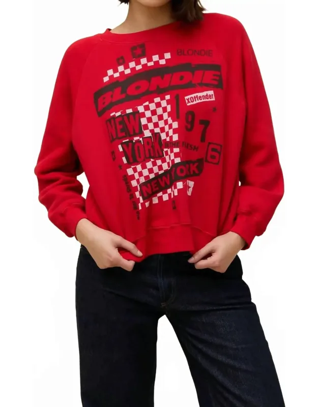 Blondie Self-titled Shrunken Raglan Sweatshirt