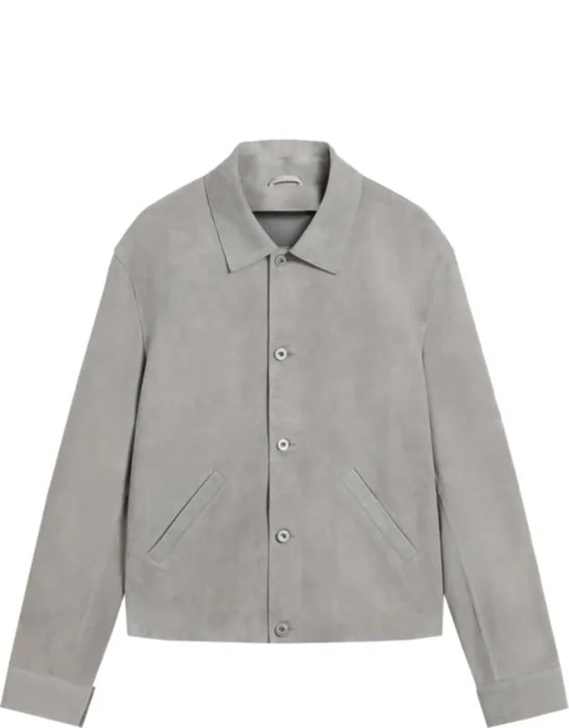 Cropped Suede-like Texture Jacket